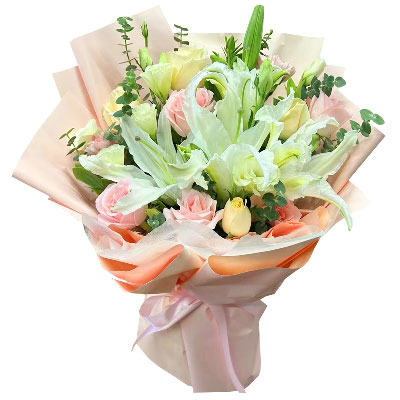 滨州10朵玫瑰百合混搭，爱是难忘时刻
